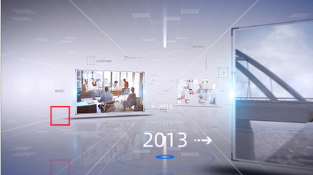 时间线展示商业公司企业发展史片头AE模板