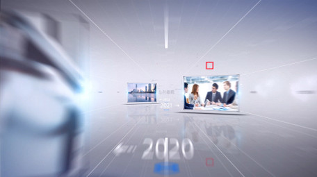 时间线展示商业公司企业发展史片头AE模板