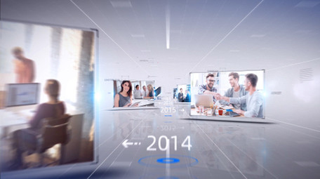 时间线展示商业公司企业发展史片头AE模板