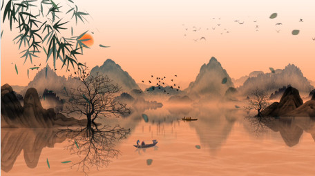 古气水墨风背景视频AE模板