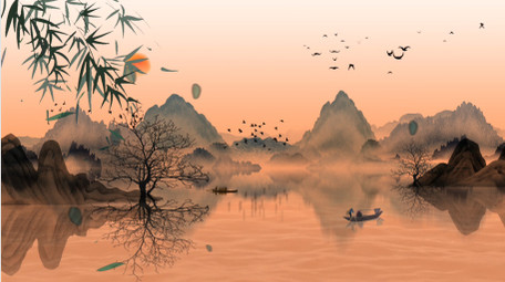 古气水墨风背景视频AE模板