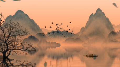 古气水墨风背景视频AE模板