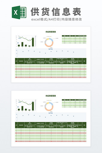 自动化图表采购管理新零售供应商供货表