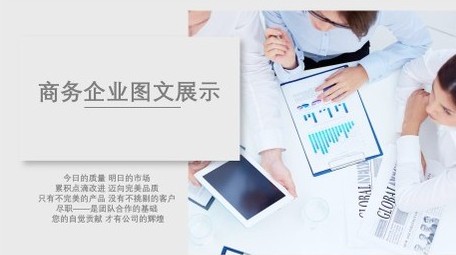 简洁干净企业商务图文介绍宣传展示