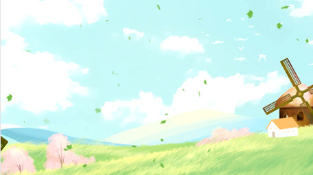 清新自然卡通背景视频AE模板