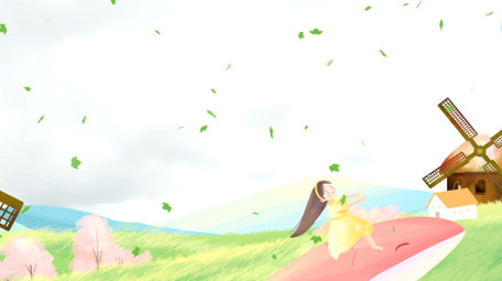 清新自然卡通背景视频AE模板