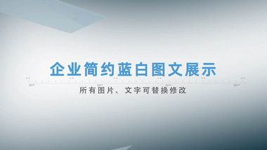 浅蓝简洁公司图文演绎
