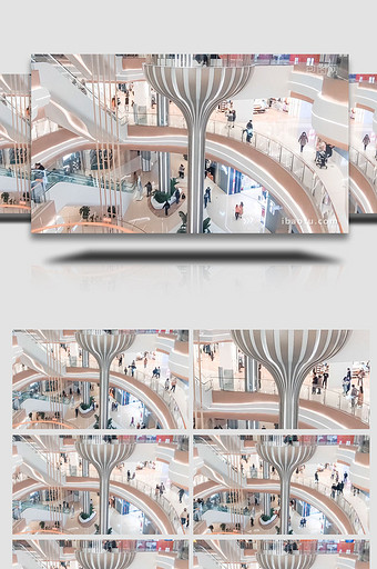 室内人流高端商场购物中心4K延时图片
