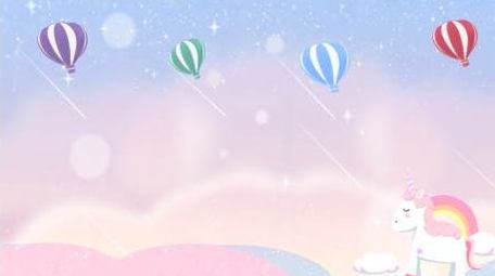 梦幻卡通木马氢气球背景视频AE模板