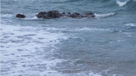 波涛礁石海边浪花波浪大海海洋自然海洋实拍