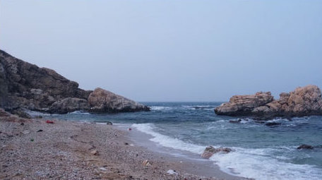 波涛礁石海边浪花波浪大海海洋自然海洋实拍