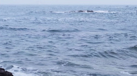 海水礁石海边浪花波浪大海海洋自然海洋实拍