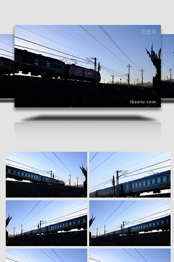 客运火车绿皮列车飞驰交通工具实拍视频图片