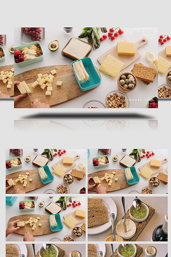 美食制作实拍小清新甜品面包素材图片