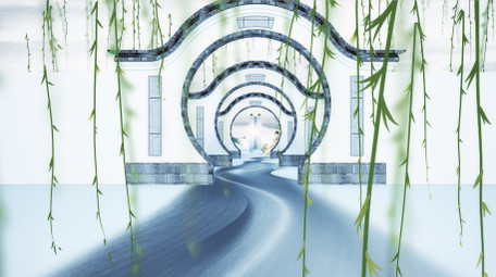 意境水墨山水卷轴中国传统文化片头AE模板