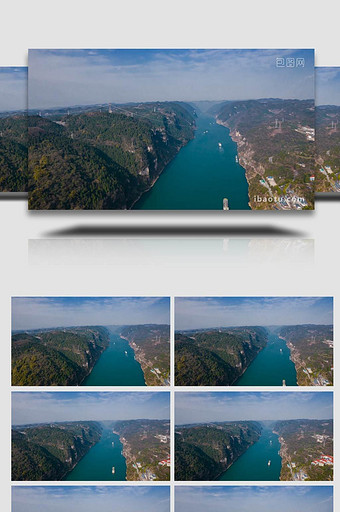 自然风光航拍三峡西陵峡祖国山河移动延时图片