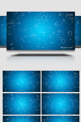 蓝色医疗科技背景视频AE模板图片