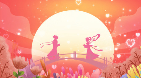 卡通浪漫爱情梦幻背景视频AE模板