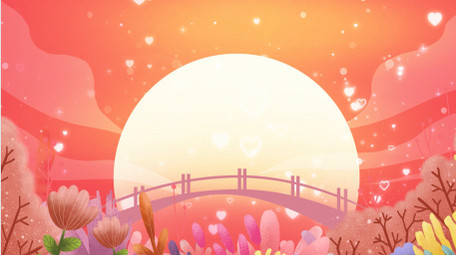 卡通浪漫爱情梦幻背景视频AE模板