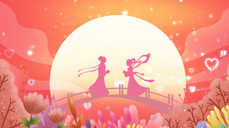 卡通浪漫爱情梦幻背景视频AE模板