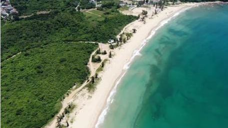 震撼大气自然清新大海沙滩海洋景观航拍实拍