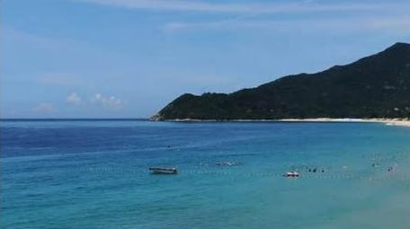 震撼大气自然清新大海沙滩海洋景观航拍实拍