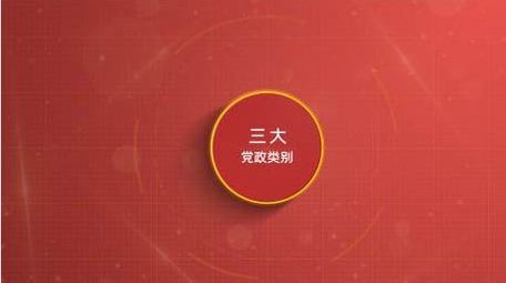 大气红色党政结构板块分类展示PR模板