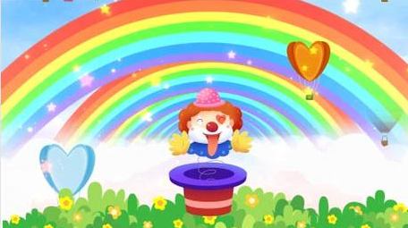 卡通儿童彩虹小丑背景视频AE模板