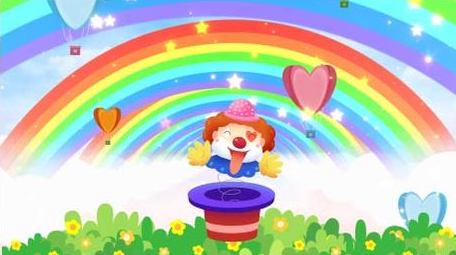 卡通儿童彩虹小丑背景视频AE模板