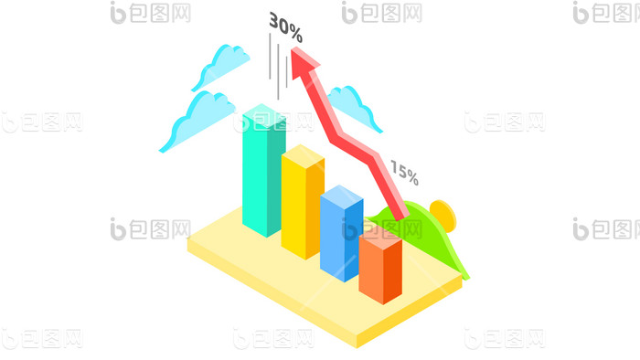 易用mg动画组合素材插画金融类数据上升AEP格式【视频下载】-包图网