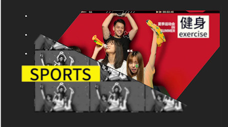 清爽动感夏日运动活动快闪图文展示PR模板