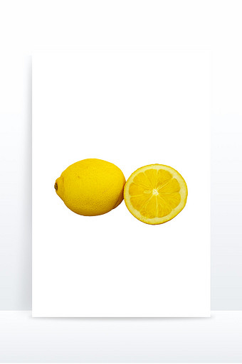 黄色柠檬柠果水果C4D元素图片