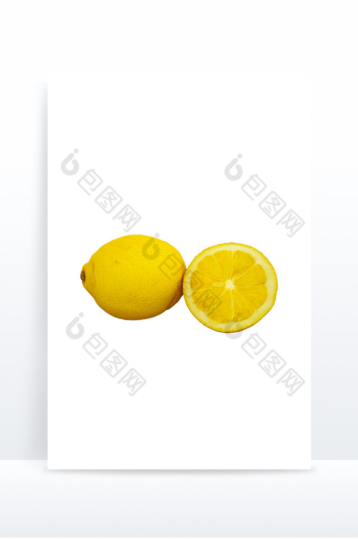 黄色柠檬柠果水果C4D元素图片图片