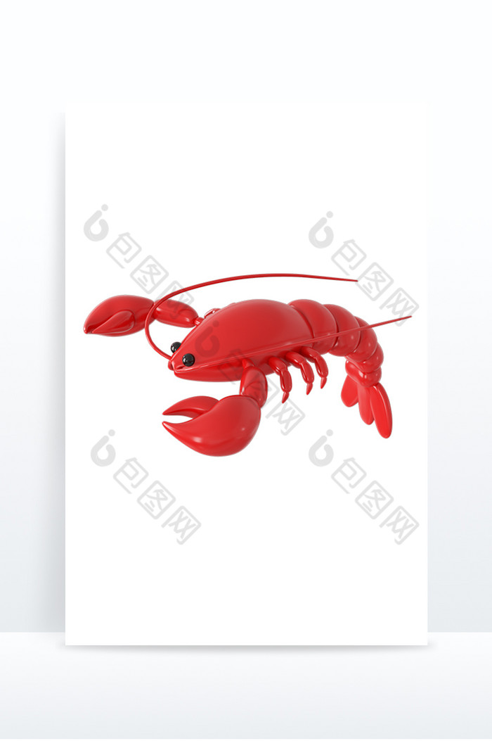 3DC4D美食海鲜小龙虾食物元素图片图片