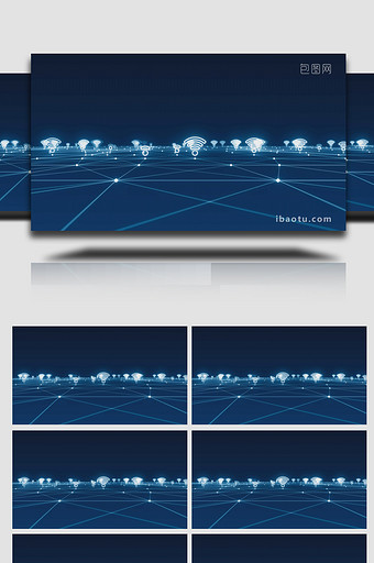 网络信号科技4K背景视频图片