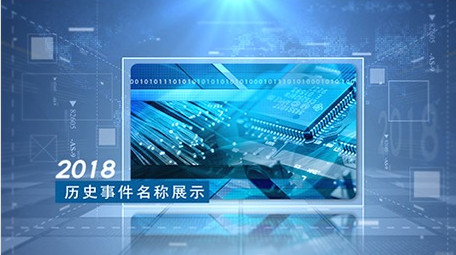 简洁明亮科技时间轴图片展示