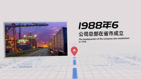 企业公司发展时间轴科技图文模板