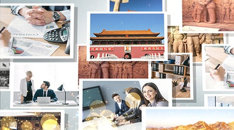 大气照片汇聚照片墙AE模板