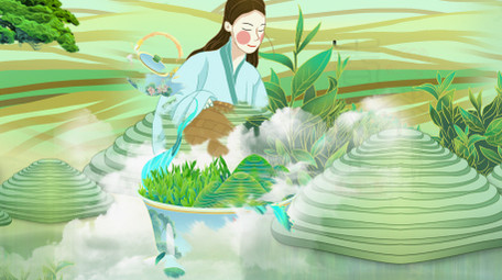 国潮水墨中国茶文化图文展示AE模板