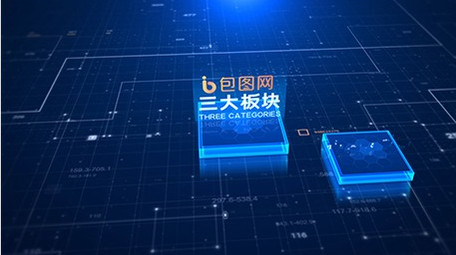 科技数据分类文字板块展示