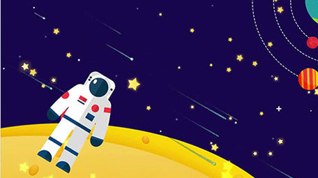 卡通梦幻星空背景视频AE模板