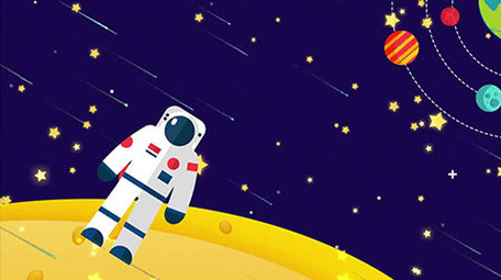 卡通梦幻星空背景视频AE模板