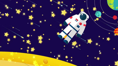 卡通梦幻星空背景视频AE模板