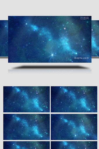 蓝色星空粒子线条循环背景视频AE模板图片