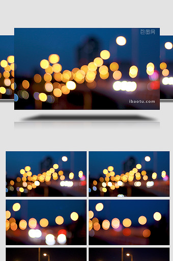唯美安静都市夜晚霓虹灯空镜实拍4K图片