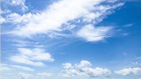 自然天空航拍蓝天白云风吹云流动延时