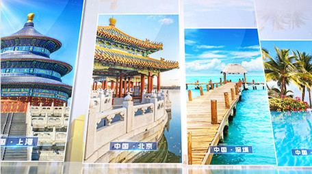 大气震撼多图照片墙展示AE模板