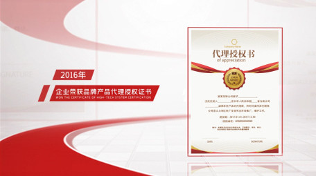 简洁企业荣誉奖牌证书图文展示AE模板