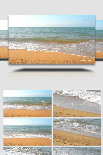 海南岛海口假日海滩碧海蓝天4K实拍图片