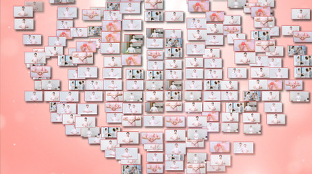 护士节致敬白衣天使照片墙片头AE模板